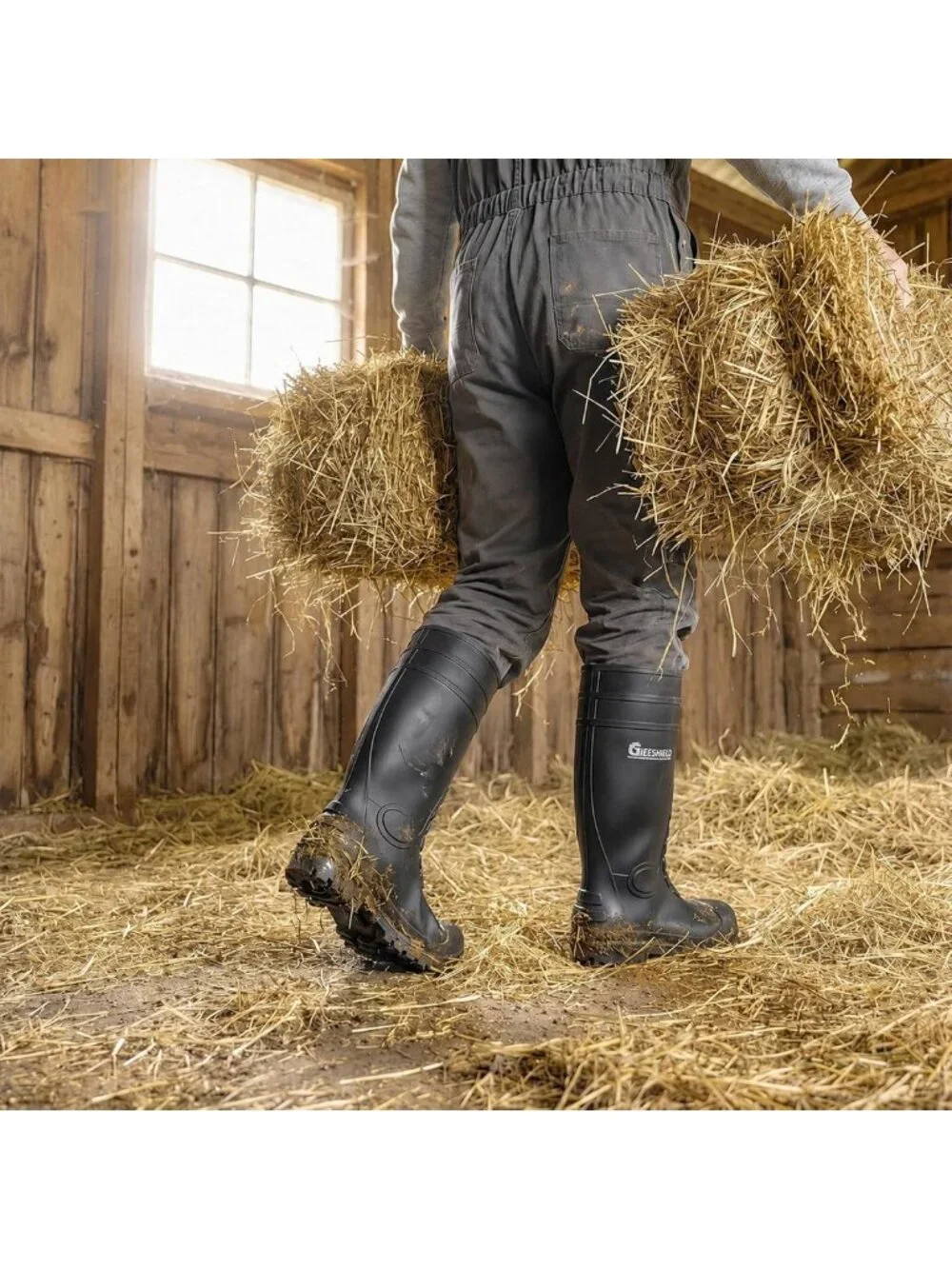 Waterproof Slip-Resistant PVC Rain Boots for Men & Women - Durable Knee-High